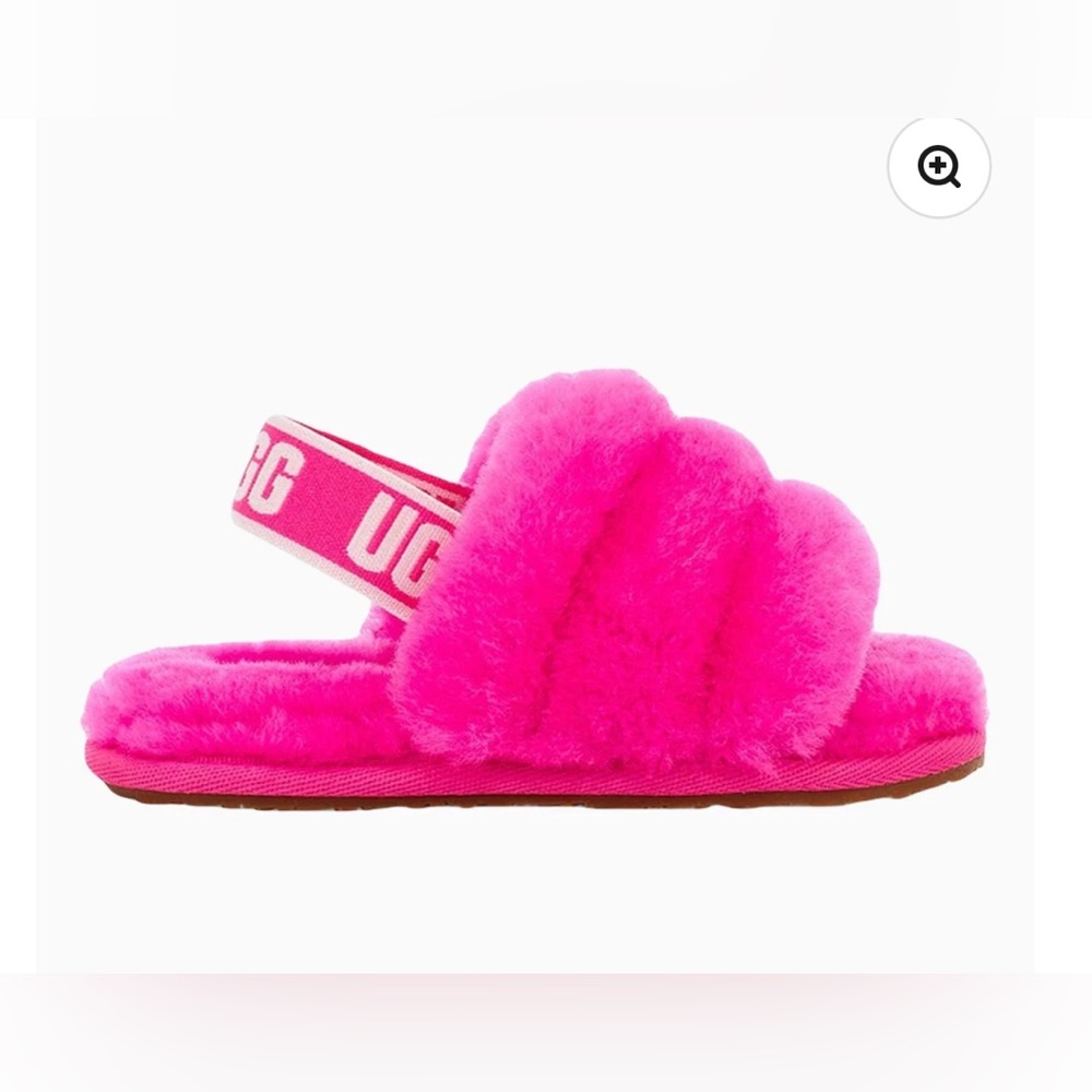 UGG FLUFF YEAH SLIDE ROCK ROSE MOCASSIN SLIP ON SANDAL toddler sz 10